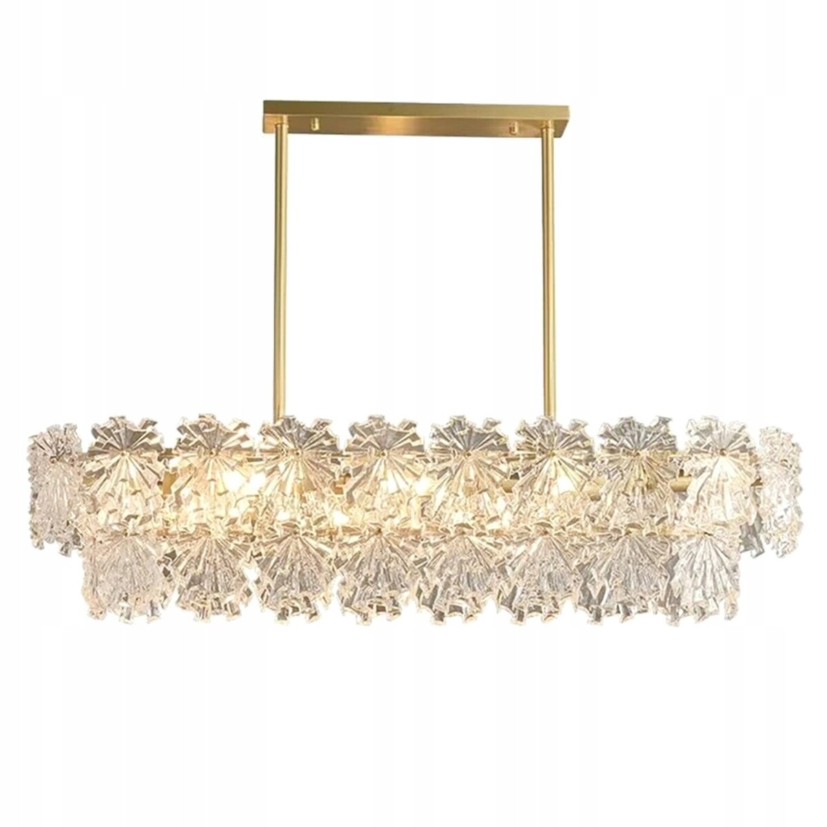 Lampa Sufitowa Wisząca Kryształowa 4Xe14 Złota