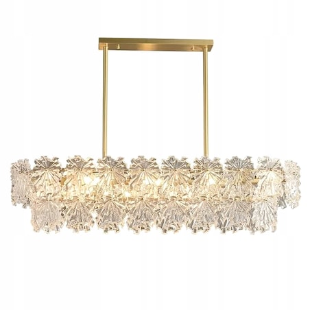 Lampa Sufitowa Wisząca Kryształowa 4Xe14 Złota