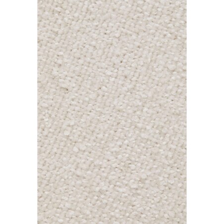 Fotel z tkaniny szenilowej Jolie, ciemne drewno, kremowo-beżowy