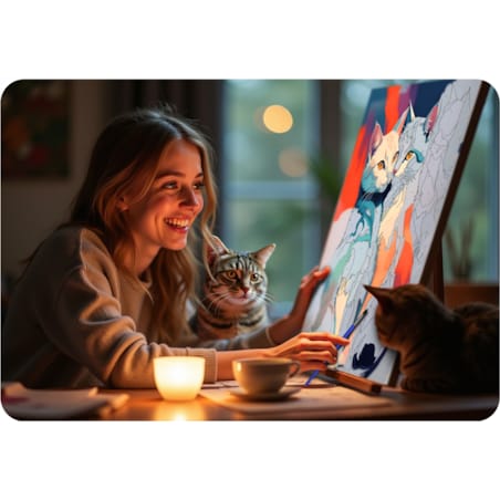 Malowanie po numerach obraz z ramą 40x50 Koty Massido