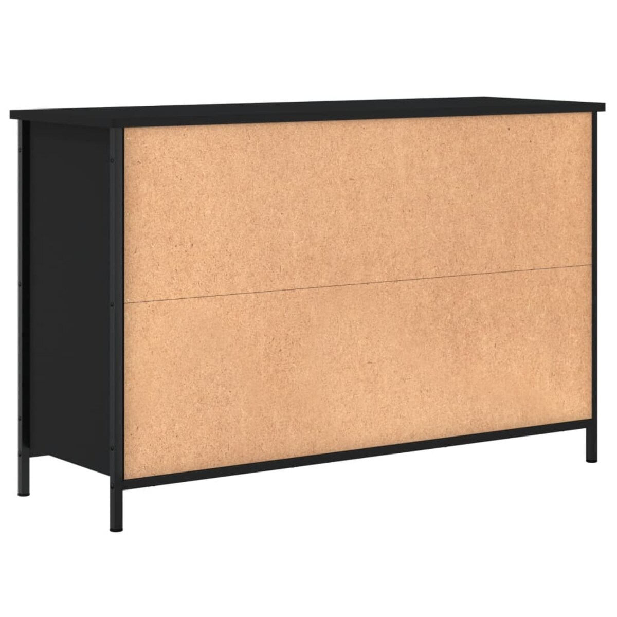 vidaXL Szafka pod TV, czarna, 100x35x65 cm, materiał drewnopochodny