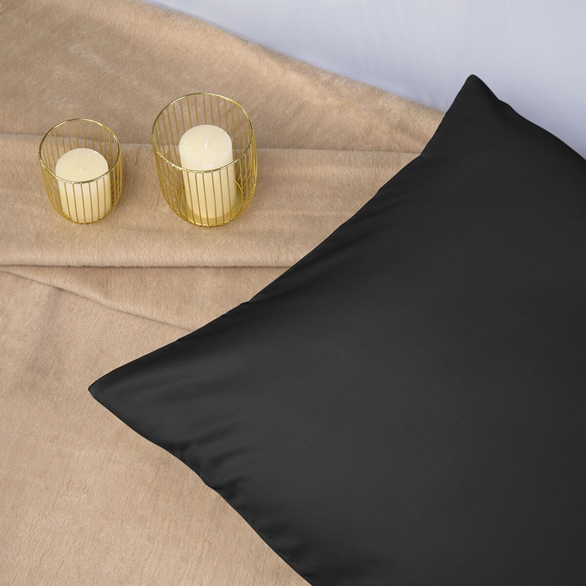 Pościel satyna bawełniana 160x200 kolor czarny