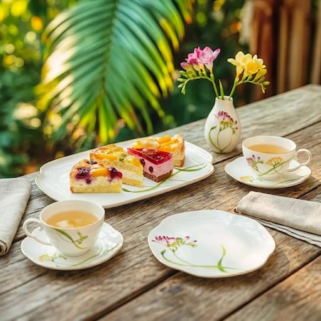 VILLA ITALIA Patera do ciasta porcelanowa Talerz 31,5 x 20,5 cm AROMA di FRESIA