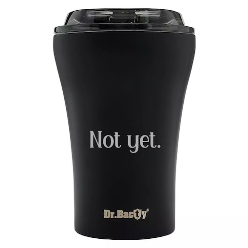 Kubek bez ucha Dr.Bacty Apollo 227 ml - Not yet - czarny