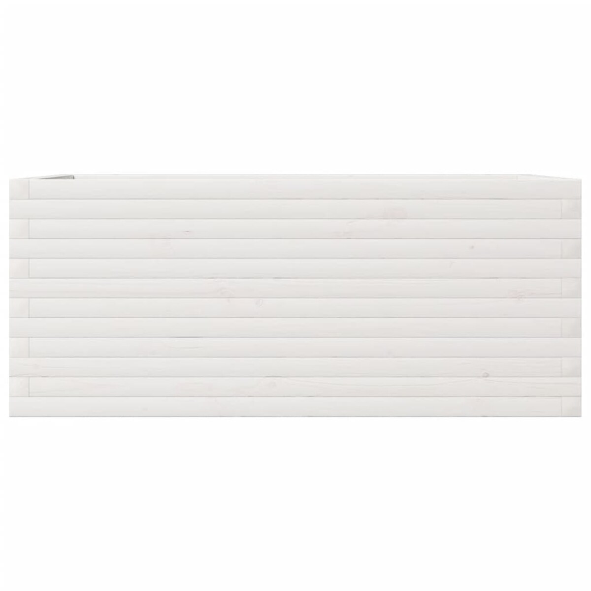 vidaXL Donica ogrodowa, biała, 110x60x46 cm, lite drewno sosnowe