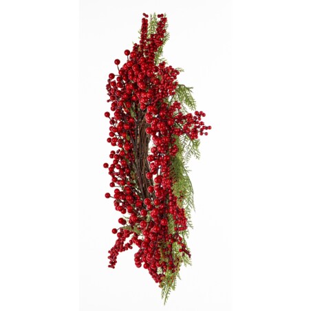 Wianek jesienno-zimowy 55x55x12 cm z jagód berberysu