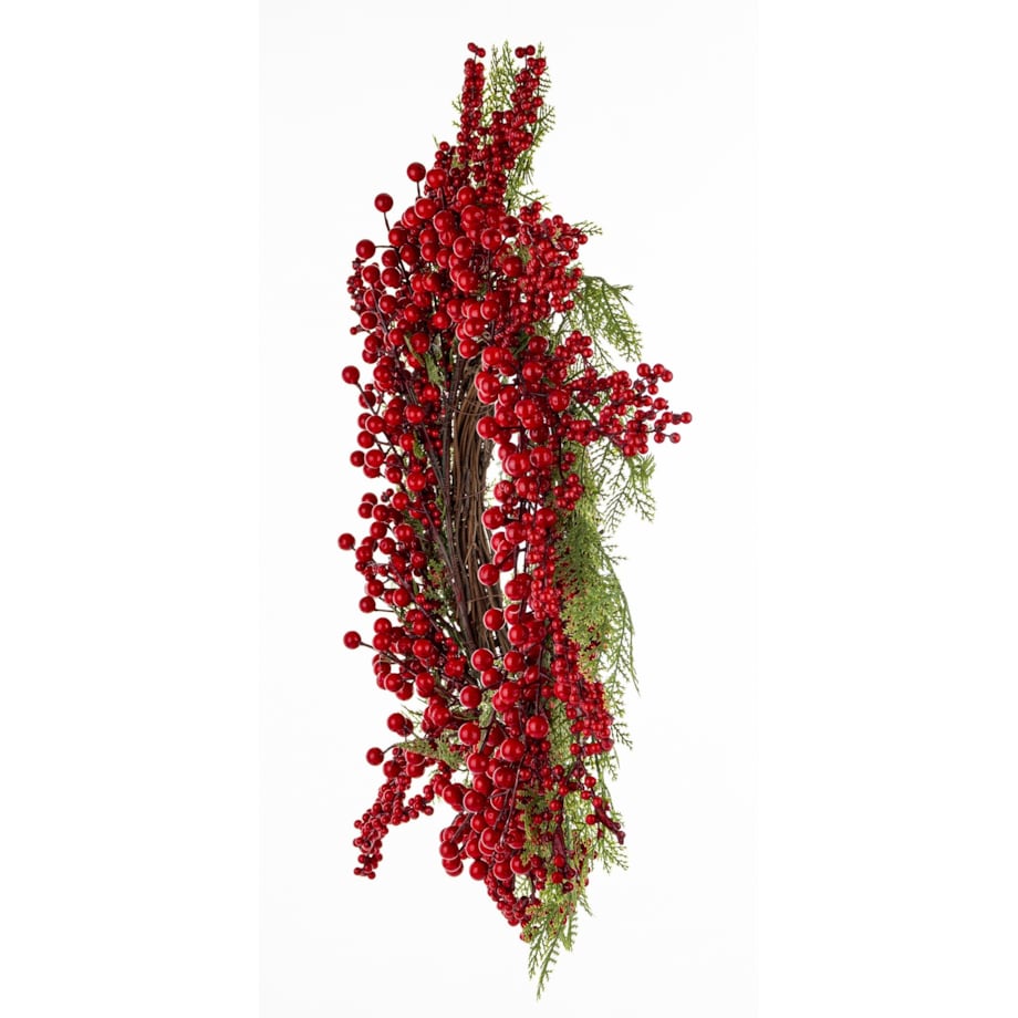 Wianek jesienno-zimowy 55x55x12 cm z jagód berberysu