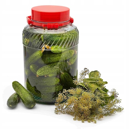 SŁOIK SZKLANY Z POKRYWKĄ NA PRZETWORY OGÓRKI kapustę paprykę duży słój 5 L