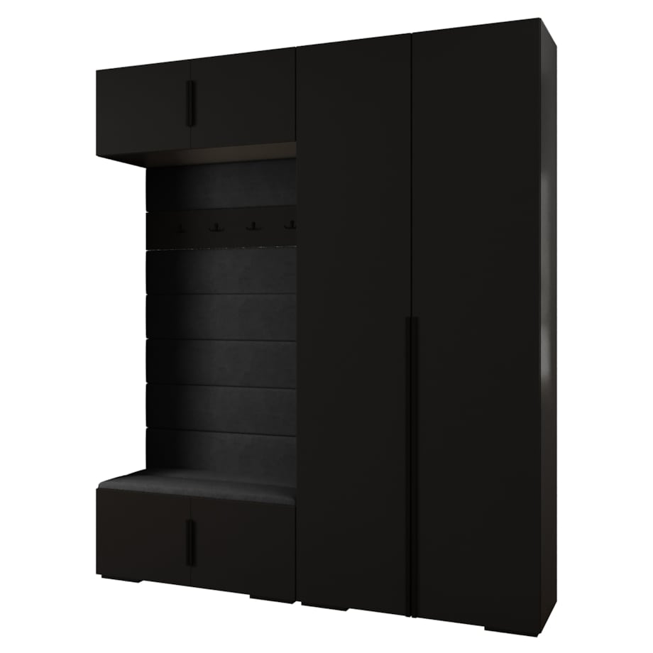 Garderoba do przedpokoju INOVA 1 Z18 czarny+czarny+manila18