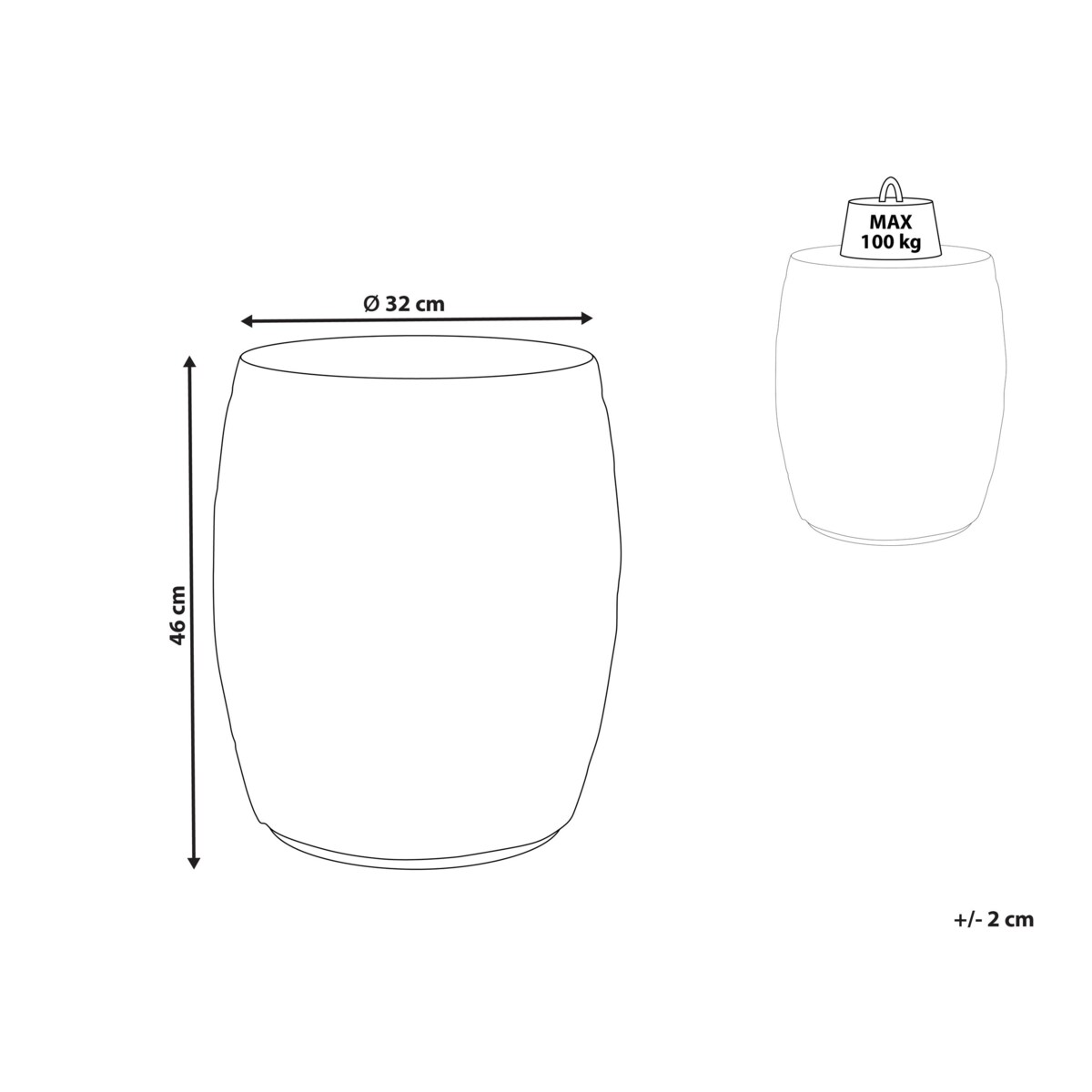 Stolik pomocniczy naturalny SADOLE