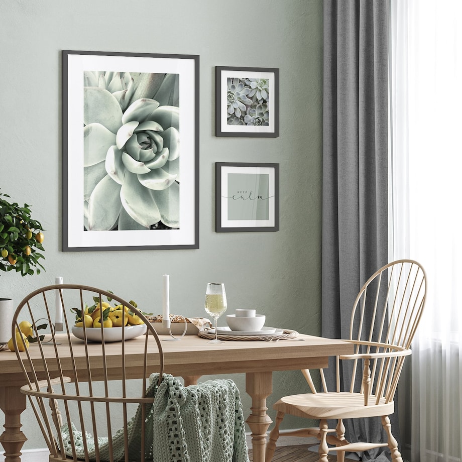 Ramki, 30x40, szare, dekor drewno, Knor - ramki na zdjęcia