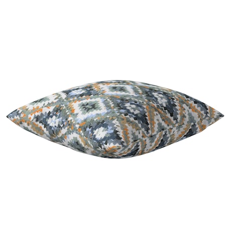 Poszewka Kinga na poduszkę 43x43 kremowe wzory azteckie na kremowym niebiesko-miętowym tle