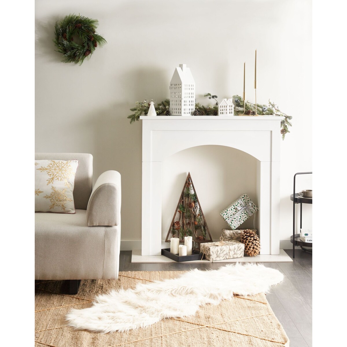 Portal kominkowy BUSSELTON Biały