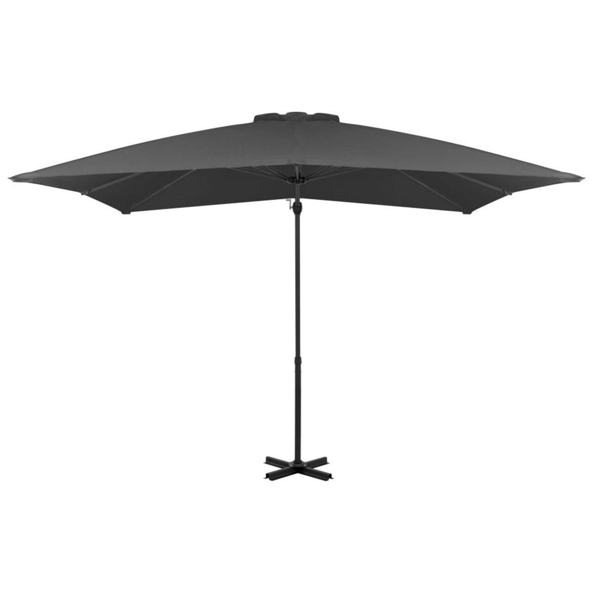 vidaXL Parasol wiszący z aluminiowym słupkiem, 250x250 cm, antracytowy