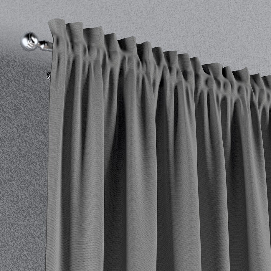 Zasłona na kanale z grzywką 1 szt. 130x245 szary