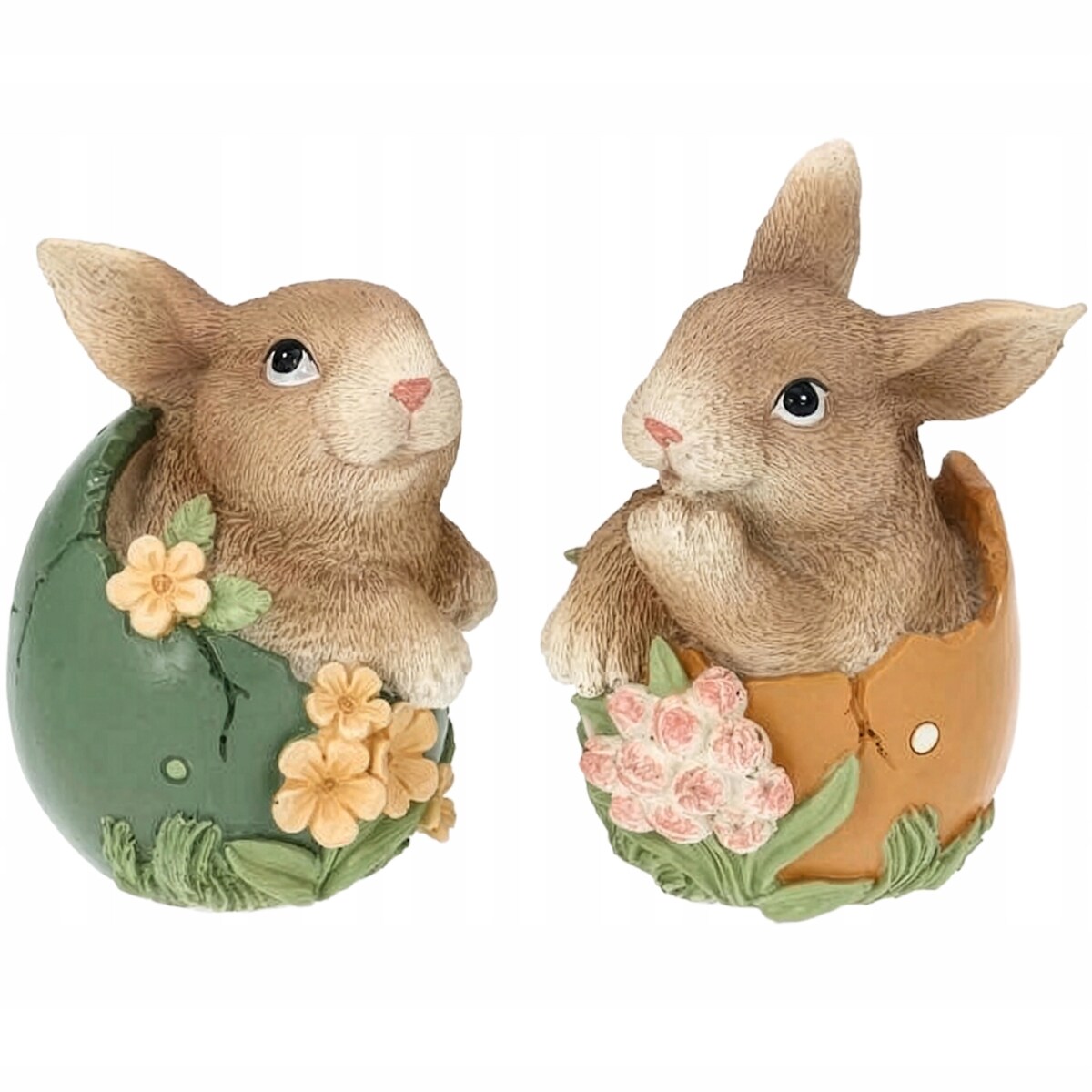 ZAJĄC WIELKANOCNY FIGURKA JAJKO 2 szt. NA WIELKANOC PREZENT ZAJĄCZEK JAJO