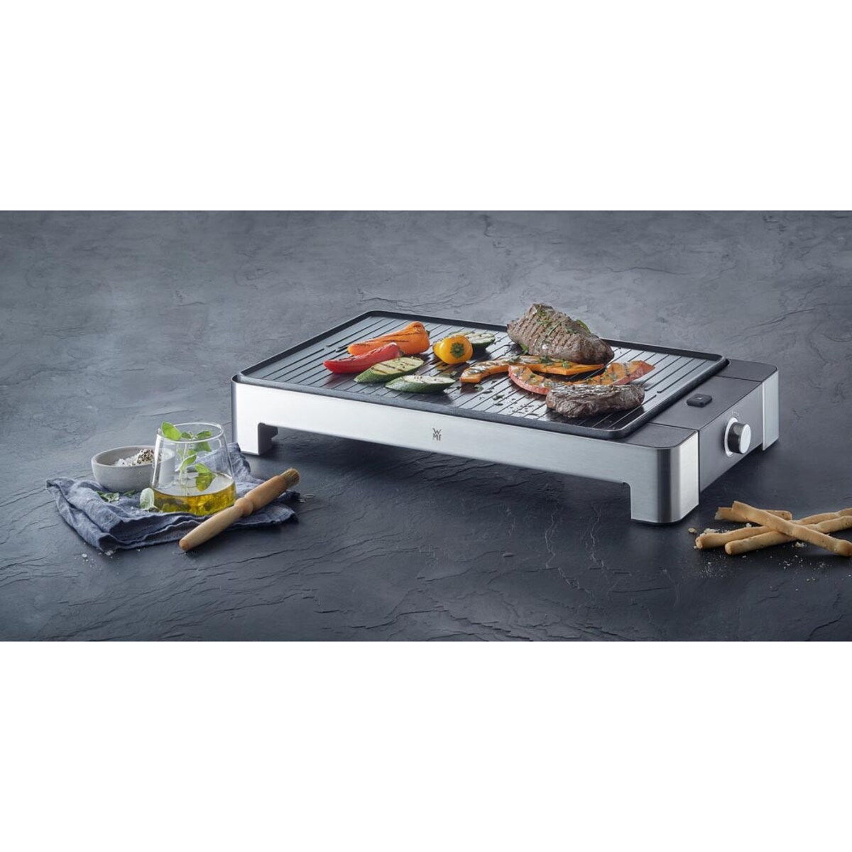 Grill elektryczny stołowy Lono, 53.5 x 29.5 x 7.5 cm, WMF