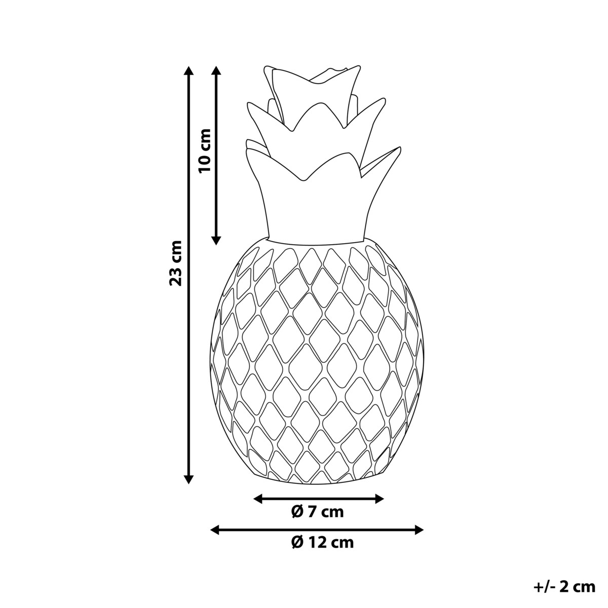 Figurka dekoracyjna Ananas TYANA Ceramika Biały