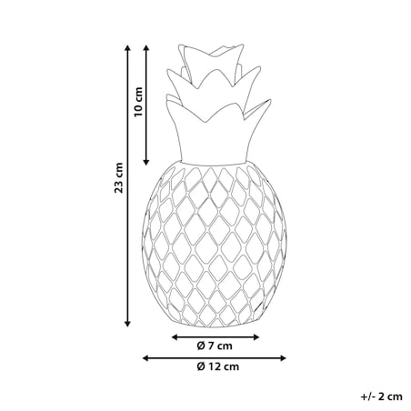 Figurka dekoracyjna Ananas TYANA Ceramika Biały
