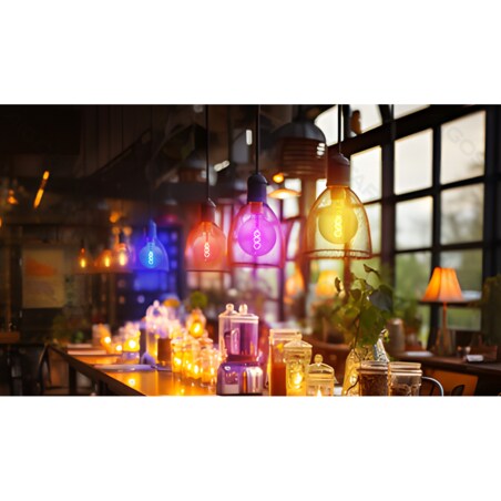 inteligentna żarówka bluetooth mesh g125 4.9w rgbw