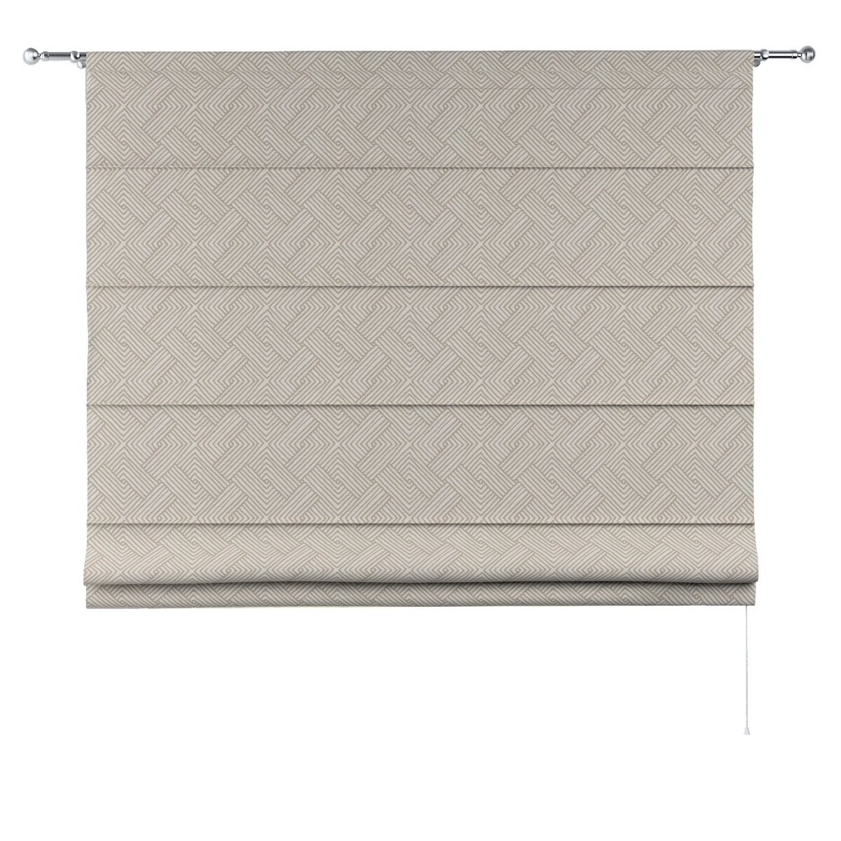 Roleta rzymska Torino, beżowo-kremowe geometryczne wzory, Sunny