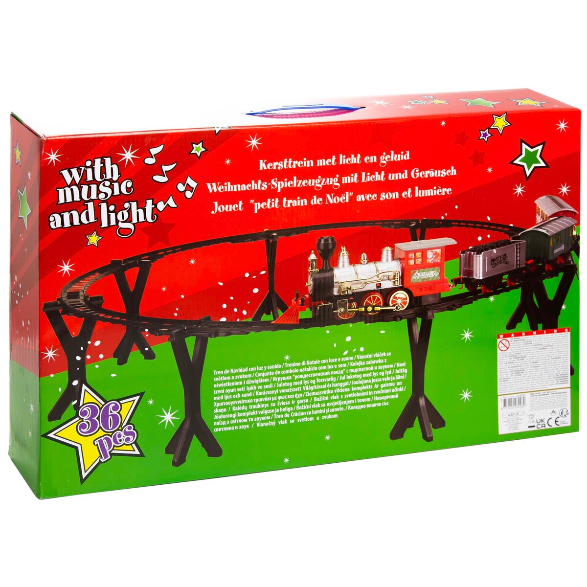 Kolejka Świąteczna Elektryczna Pociąg Dla Dzieci Na Baterie Na Prezent