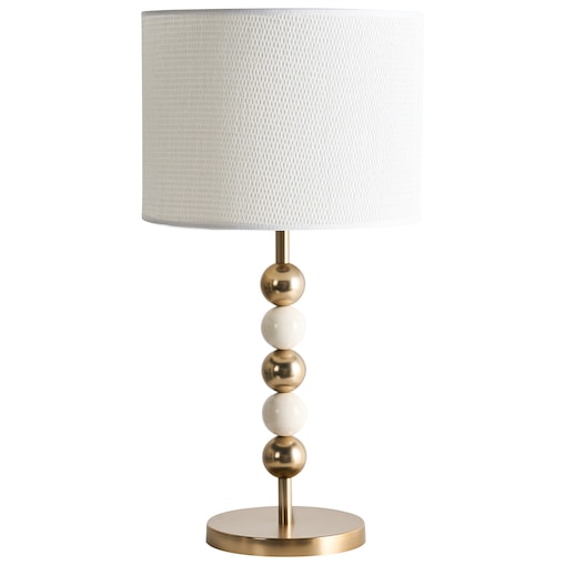 Lampa stołowa LOKY Metal Mosiężny/beżowy