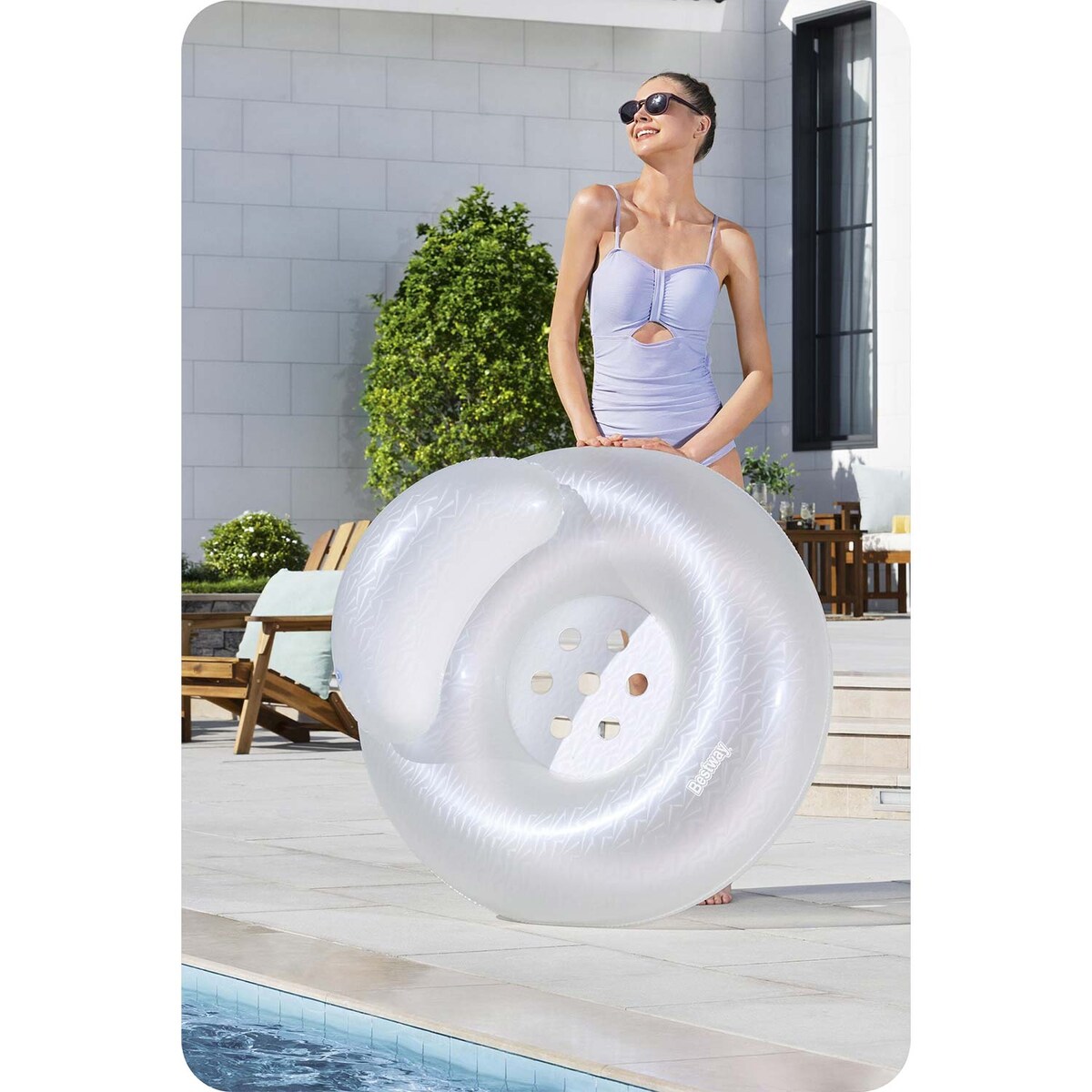 Dmuchane koło plażowe Bestway Moon Dust fotel do pływania