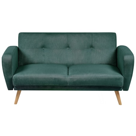 Sofa rozkładana 2-osobowa zielona FLORLI