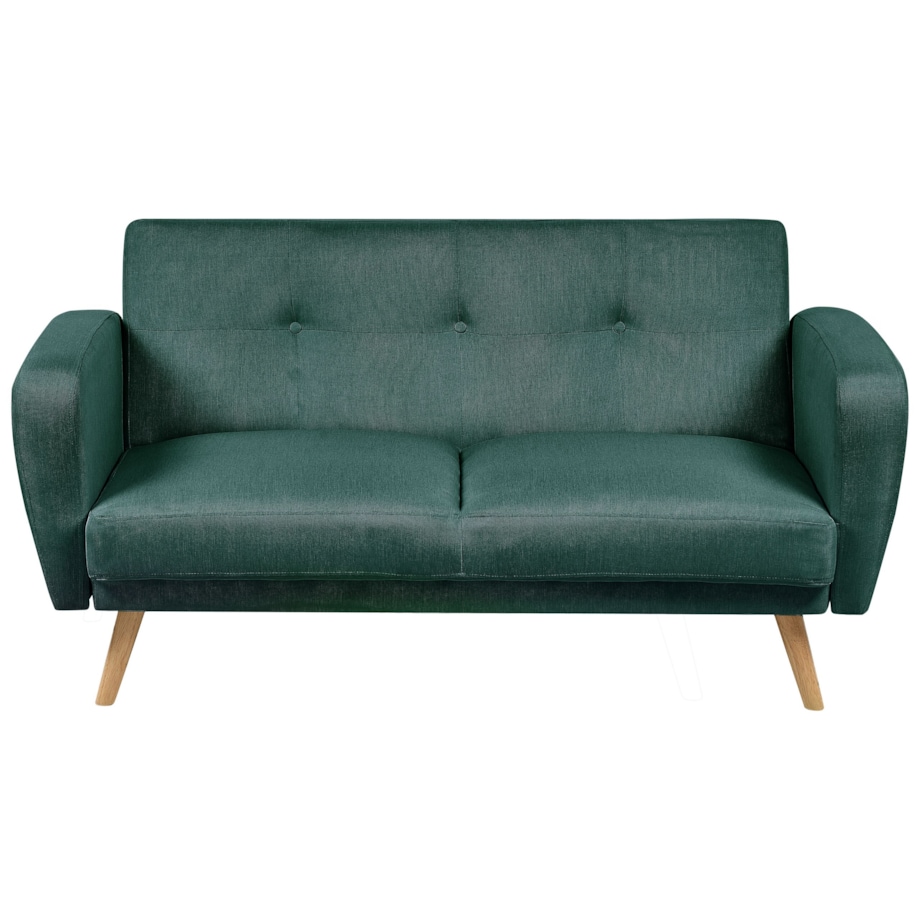 Sofa rozkładana 2-osobowa zielona FLORLI