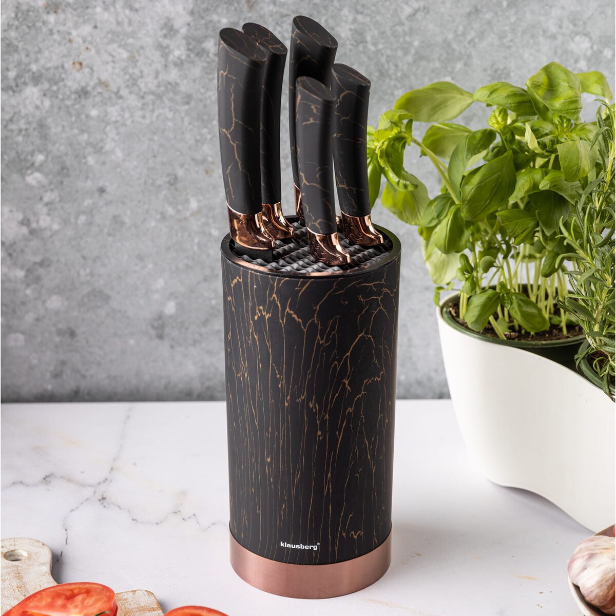 Zestaw noży kuchennych w bloku 5 elementów KLAUSBERG