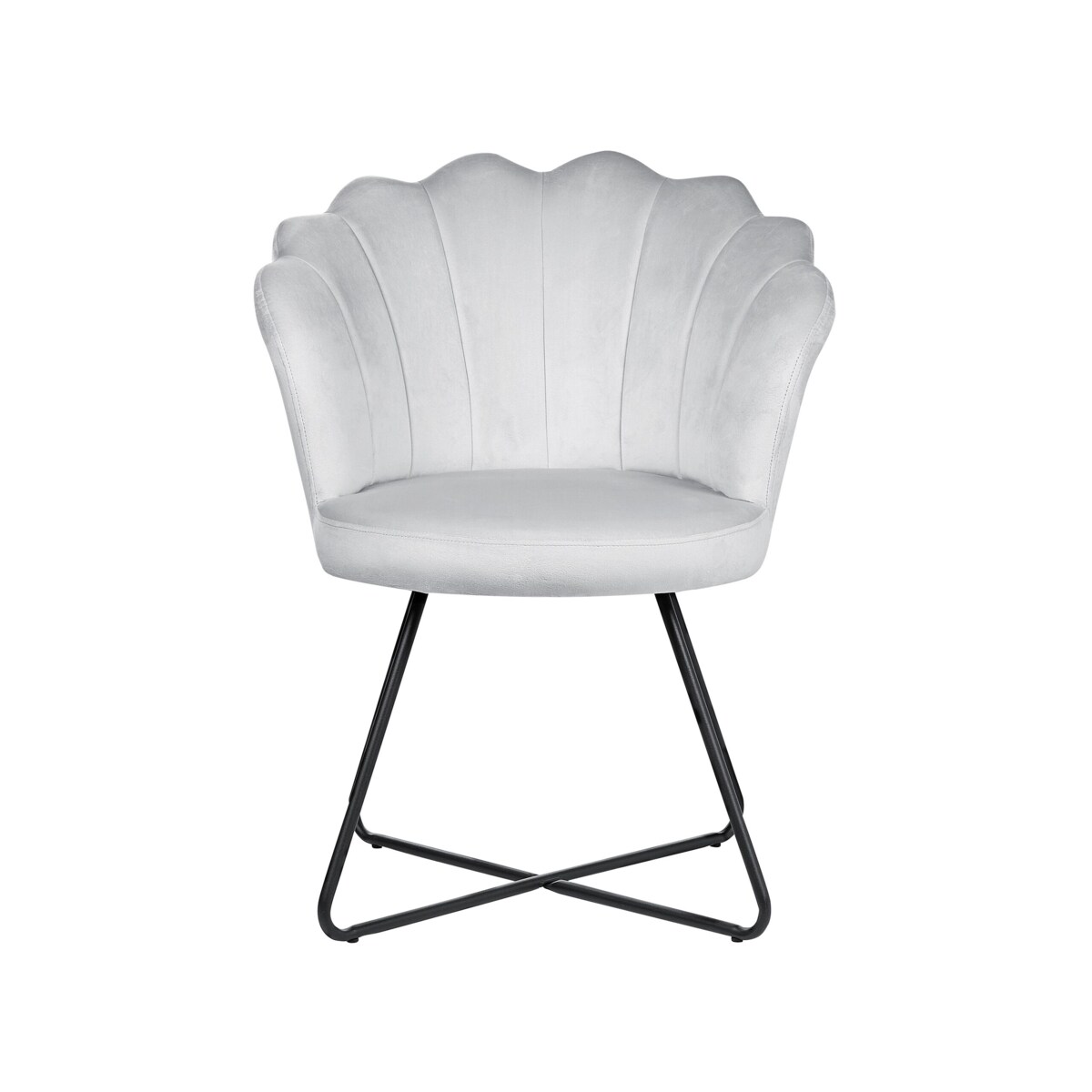 Fotel welurowy szary LOVELOCK