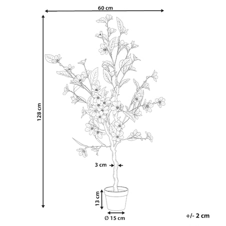 Sztuczna roślina MAGNOLIA TREE 128 cm Zielony