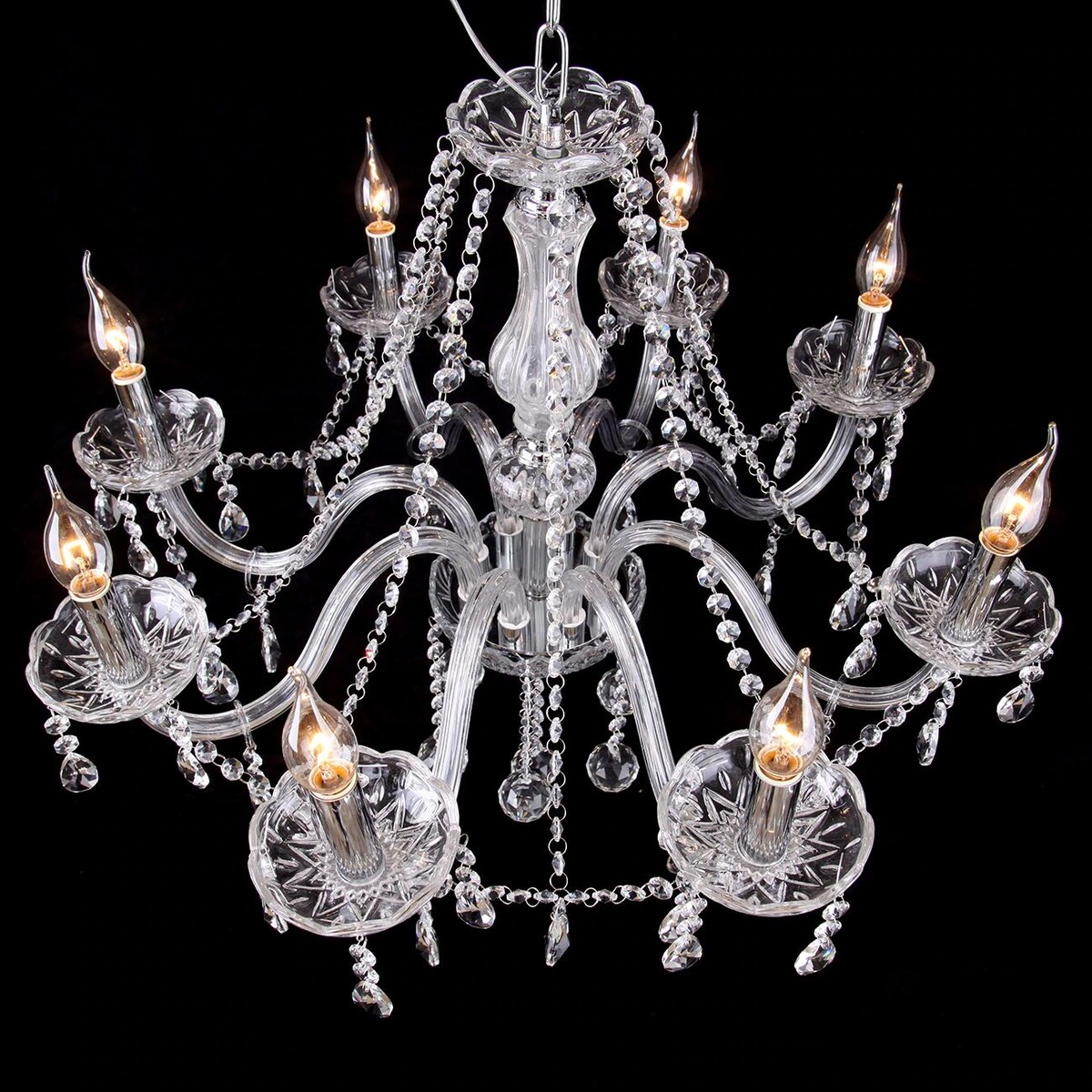 Lampa sufitowa kryształowa żyrandol 8xE14 300750