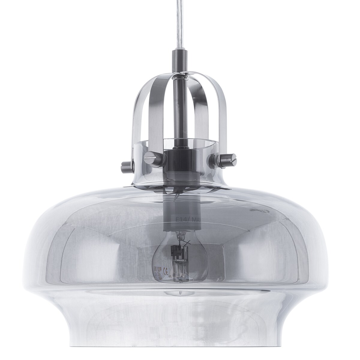 Lampa wisząca WILTZ Szkło Jasnoszary