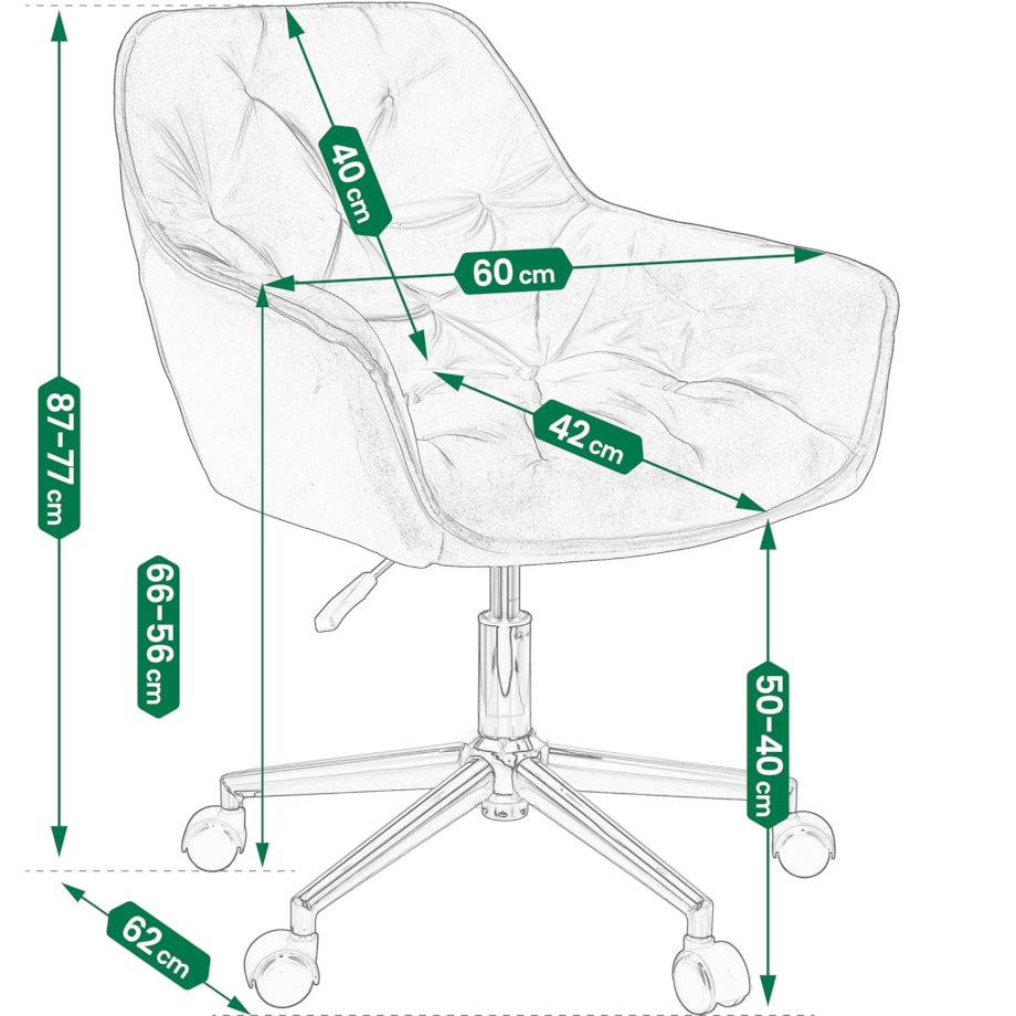 Fotel welurowy obrotowy LARGO różowy na złotej stopie