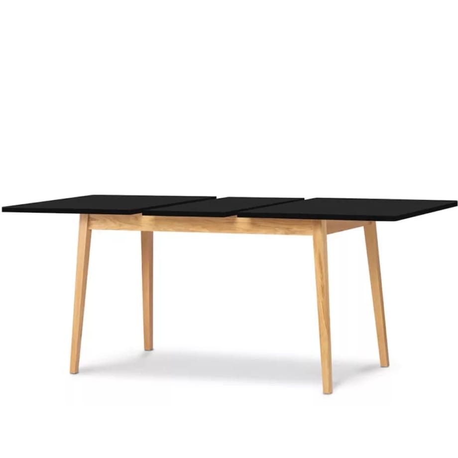 KONSIMO FRISK Czarny rozkładany stół skandynawski