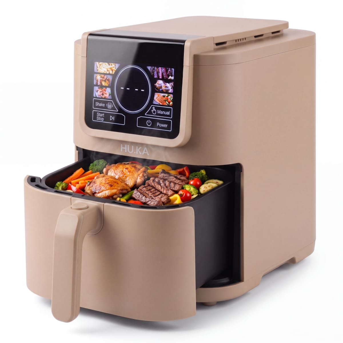 Frytkownica beztłuszczowa Air Fryer 5 L 1500 W HU.KA CrunchUp - Dune Sand