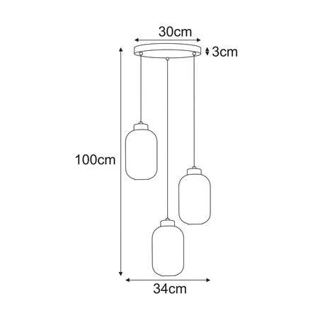 Lampa wisząca K-5735 z serii VILAR