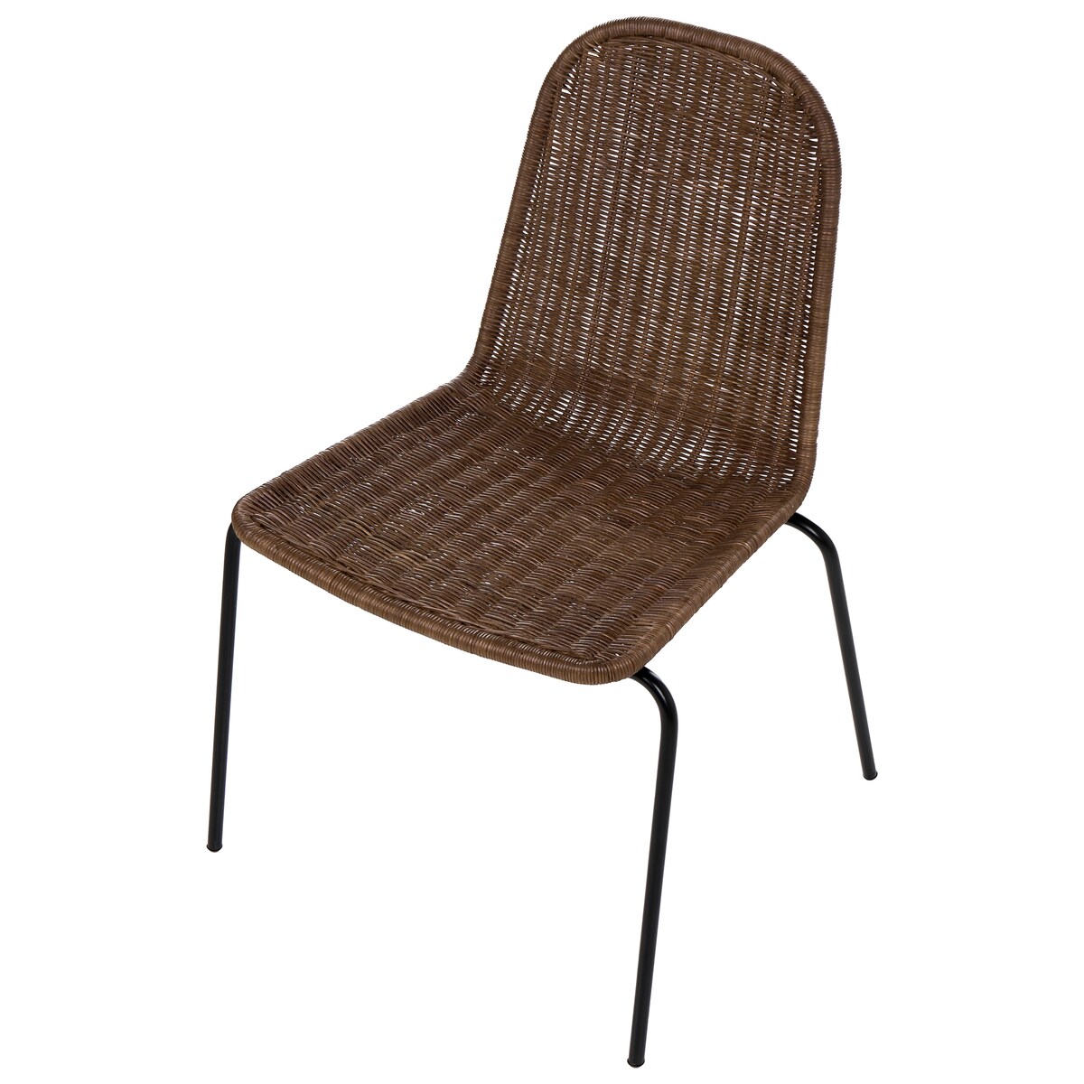 Zestaw 2 krzeseł do jadalni ROXTON Rattan Ciemnobrązowy