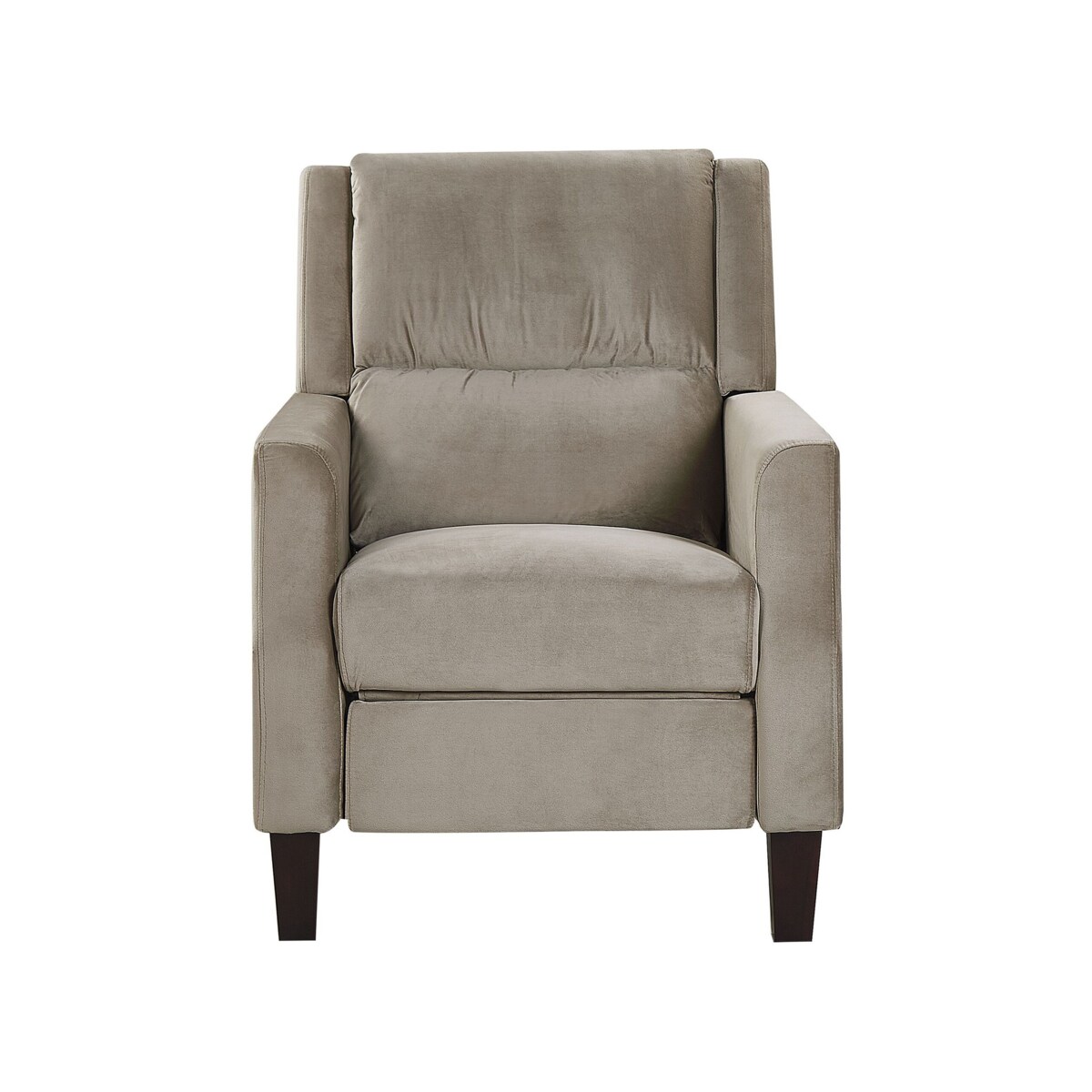 Fotel rozkładany welurowy beżowoszary EGERSUND