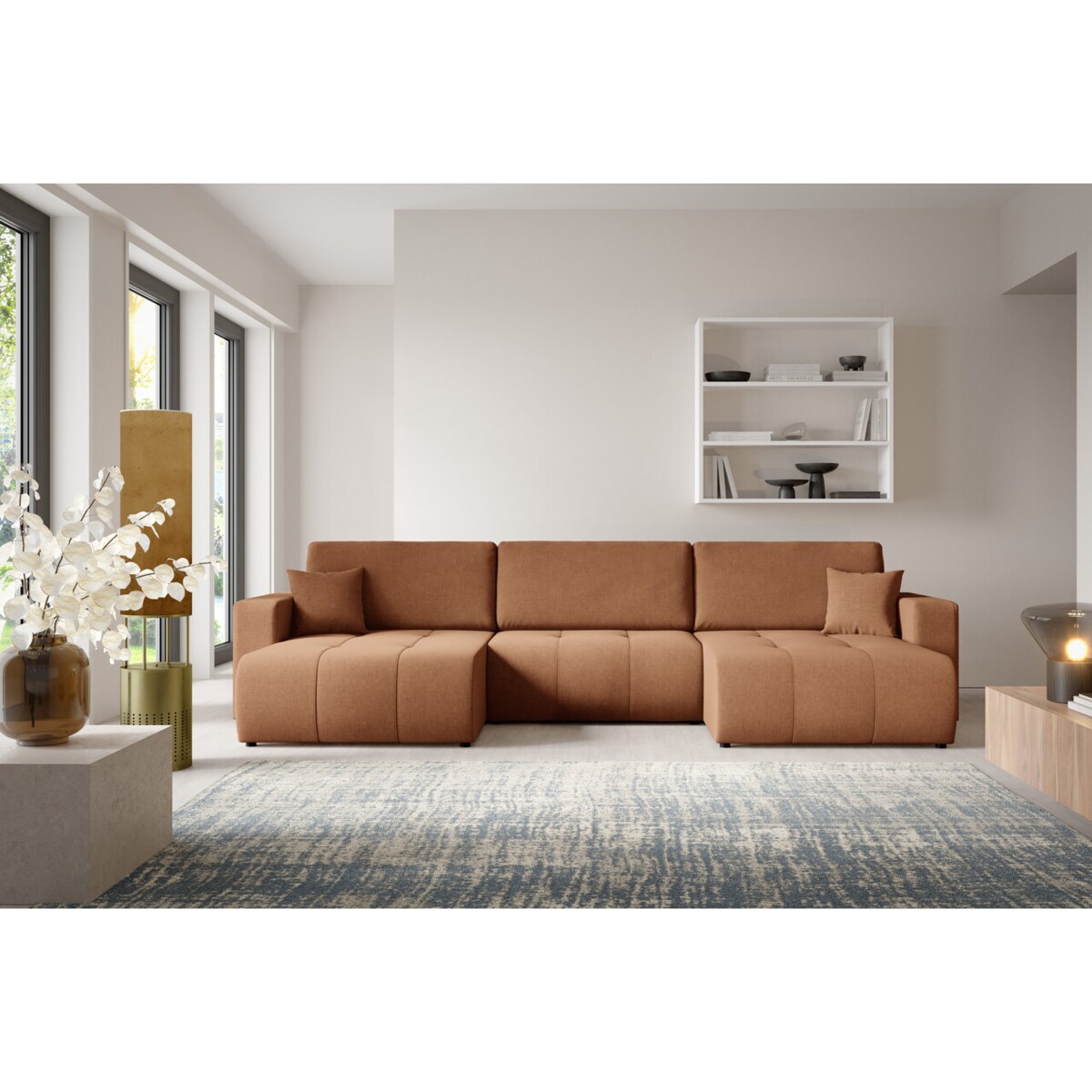 Narożnik MOLINIO U z funkcją spania Kolor: Wind 56