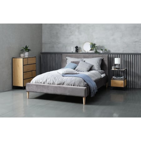 Szafka nocna GEO S dąb/czarna