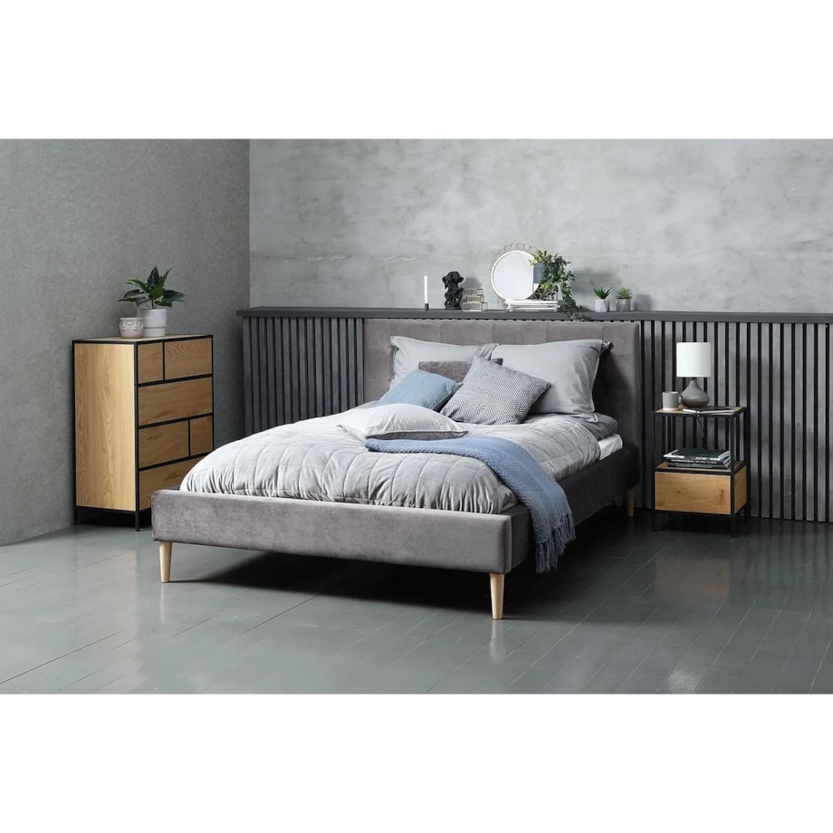 Szafka nocna GEO S dąb/czarna