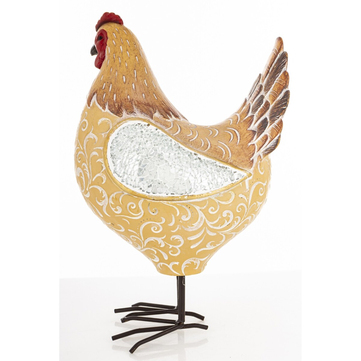 Dekoracja - brązowa kura 26x12x16 cm TOA duża