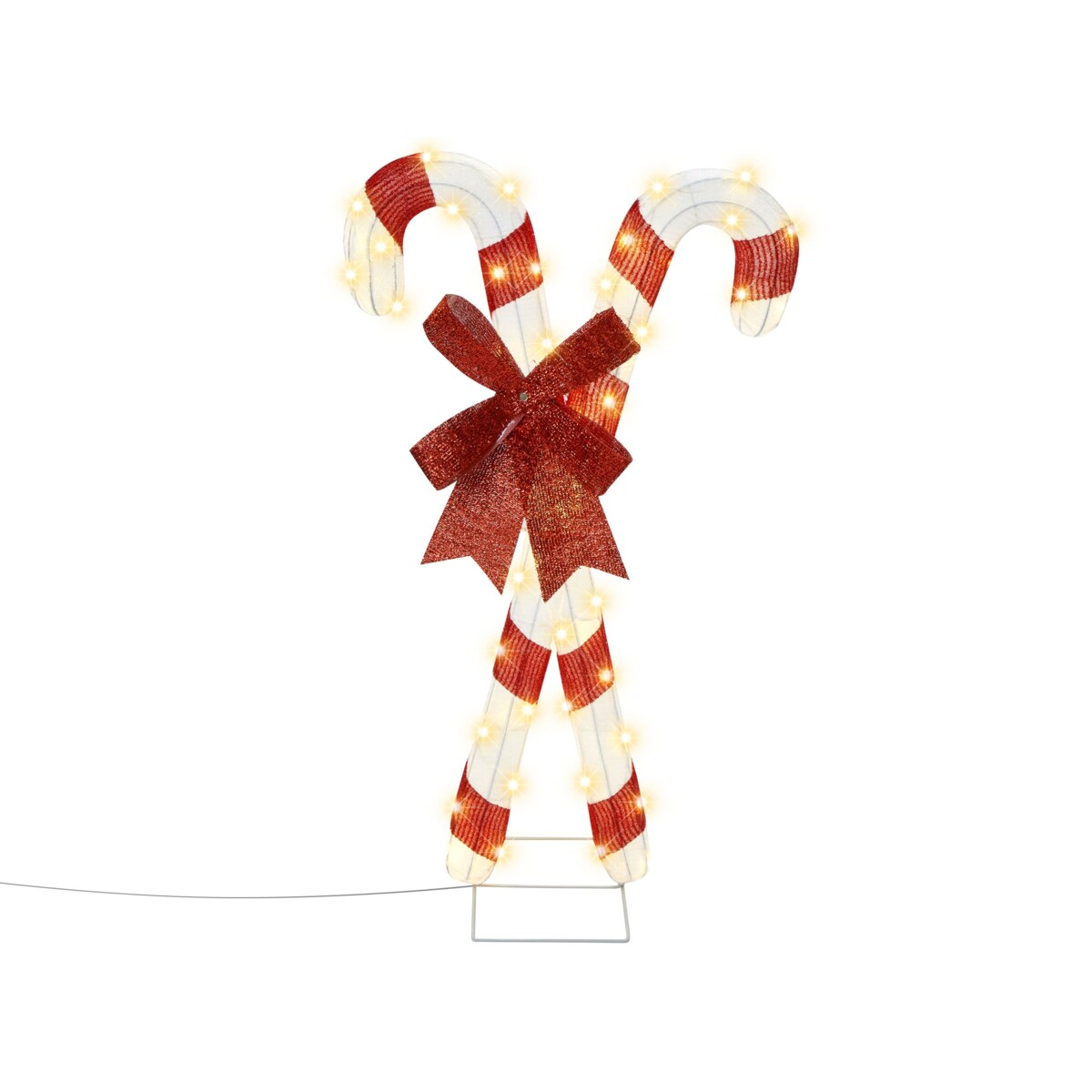 Dekoracja ogrodowa LED laski cukrowe 90 cm czerwony z białym OLASVIK