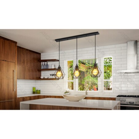 żelazna lampa wisząca loft potrójna e27*3