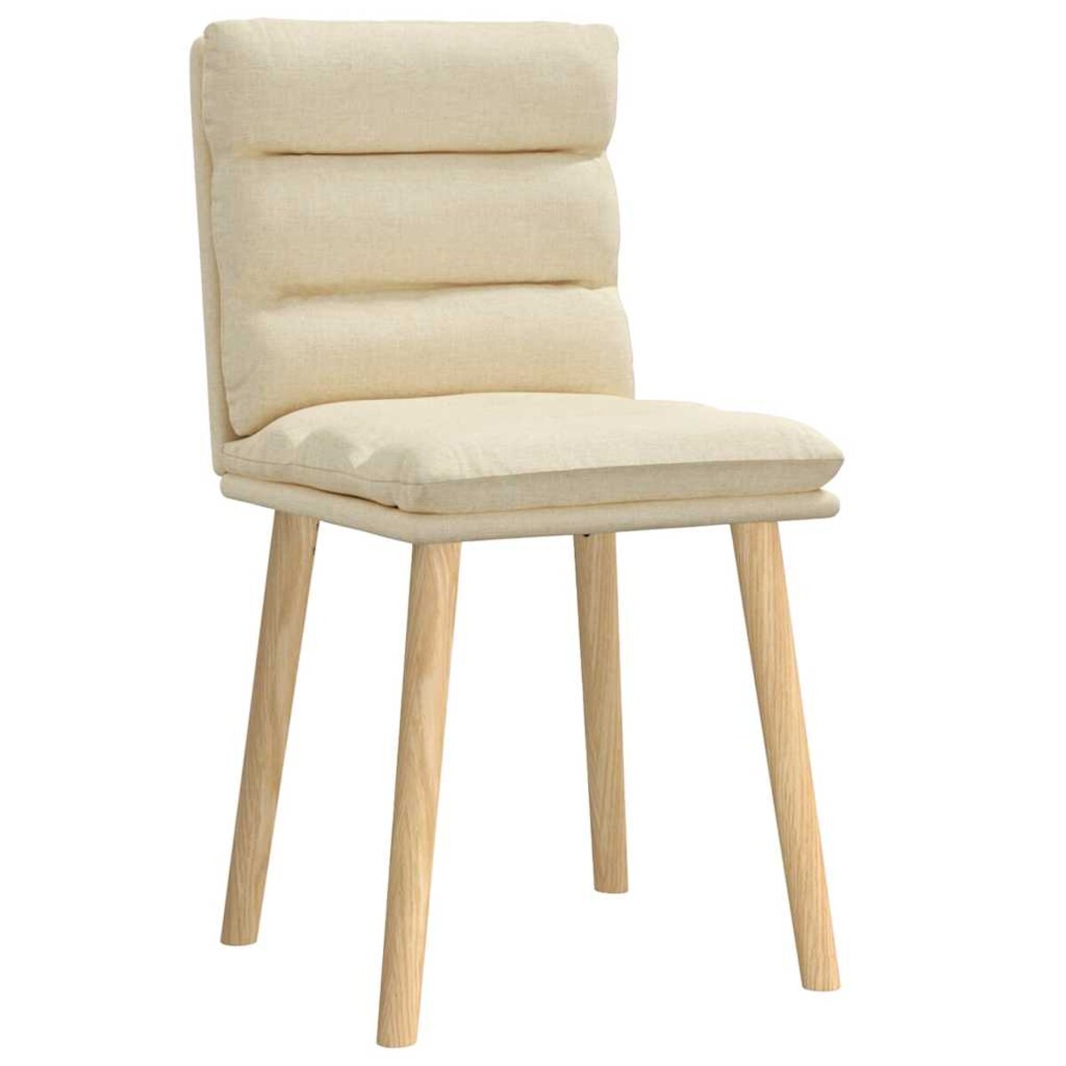 vidaXL Krzesła stołowe, 2 szt., kremowe, obite tkaniną