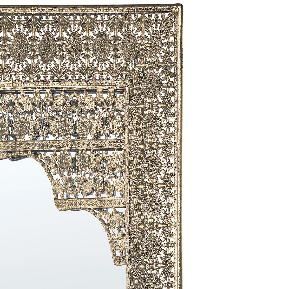Lustro ścienne PALI 60 cm 90 cm Metal Złoty