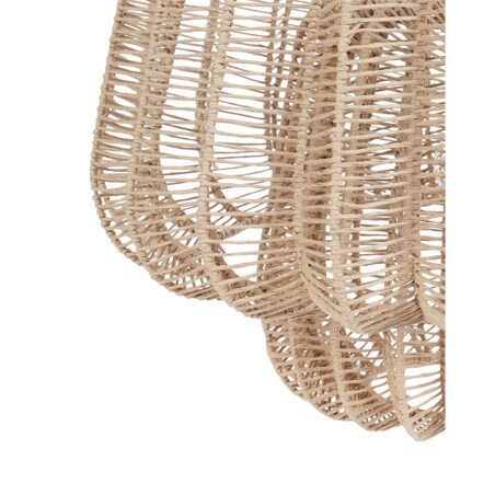 Lampa wisząca pleciona papierowa beżowa SAISI